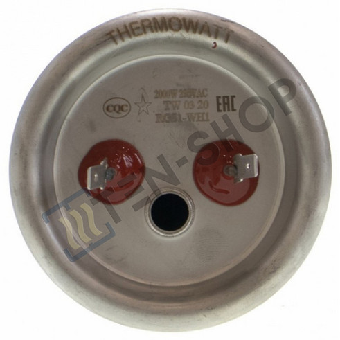 ТЭН RF 2000W, TW нерж AISI 316L, М6, клеммы под разьем, L370мм 3170518