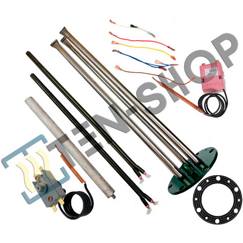 Фланец из стали 2200W с сухими ТЭНами в сборе AEG EWH Basis 227980S_dry_kit