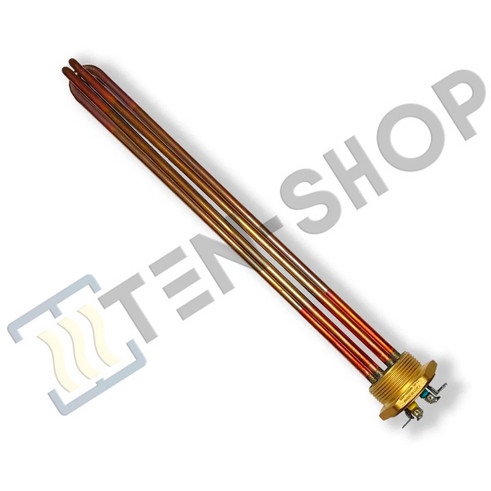Блок ТЭН 6000W/230V (3х2000W), медный, L-430мм. 68994
