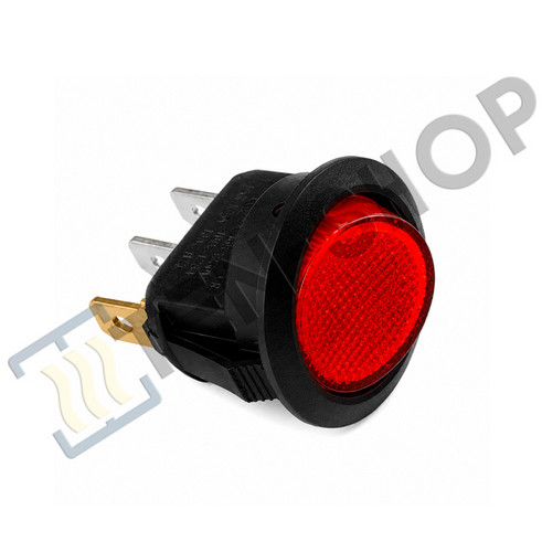 Переключатель IRS-101-8C GU 0109 RED с подсветкой (круглый) 43045