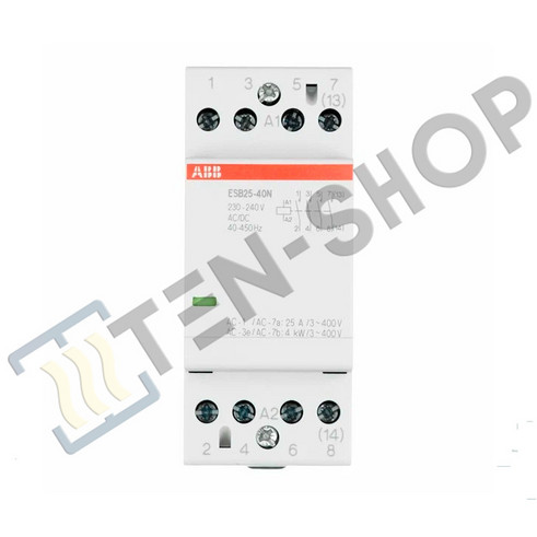 Контактор ESB25-40N-06 модульный (25А АС-1 4НО) катушка 220В AC/DC 1SAE231111R0640