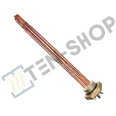 Блок ТЭН RTF 6000W (3x2000W) TW, G1 1/2, L-400, клеммы под разъем