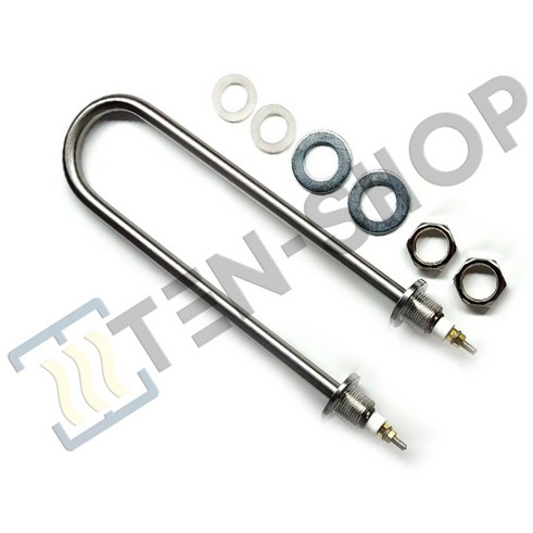 Тэн 3,5кВт U-образный, штуцер - М22 G1/2, для котлов, нерж., L-270мм. 3500W-M22-S-U