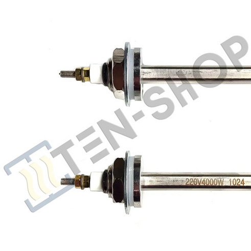 Тэн 4,0кВт U-образный, штуцер - М22 G1/2, для котлов, нерж., L-330мм. 4000W-M22-S-U