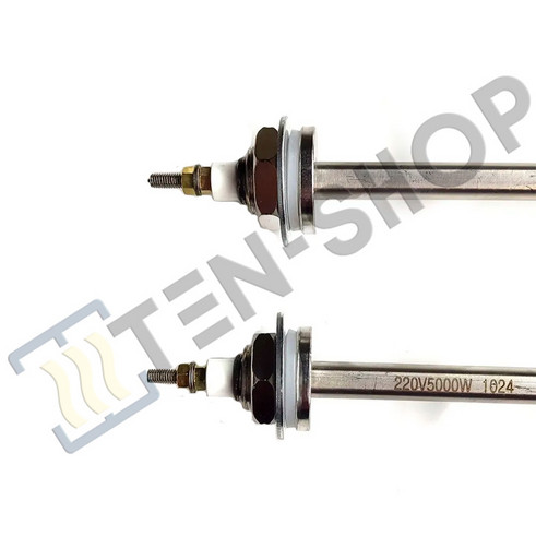 ТЭН скрепка 5000W, М22, нерж., L-195мм., для котлов 5000W-M22-S-S