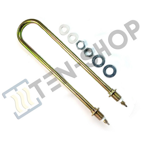Тэн 5000W U-образный, штуцер - М18, для котлов, оцинк. сталь, L-370мм. 5000W-М18-G-U