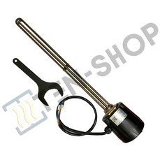 Блок ТЭН с термостатом 9000W G1 1/2, нерж., 220/380V