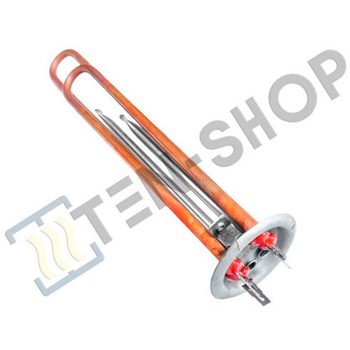 ТЭН RF 2000W (1300W+700W), TS+, медный, верт, нерж. патрубки 20052N
