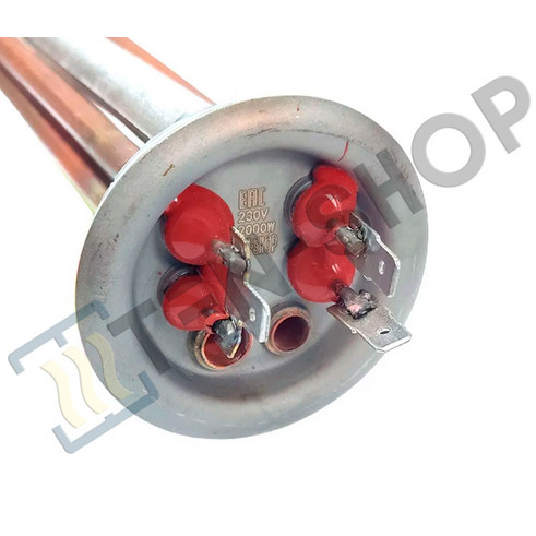 ТЭН Медный 2000W Thermex, Electrolux, Zanussi с анодом и прокладкой 20052M_kit