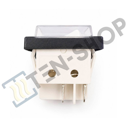 Выключатель клавишный с зеленой линзой, белый C6053PLNAB_white